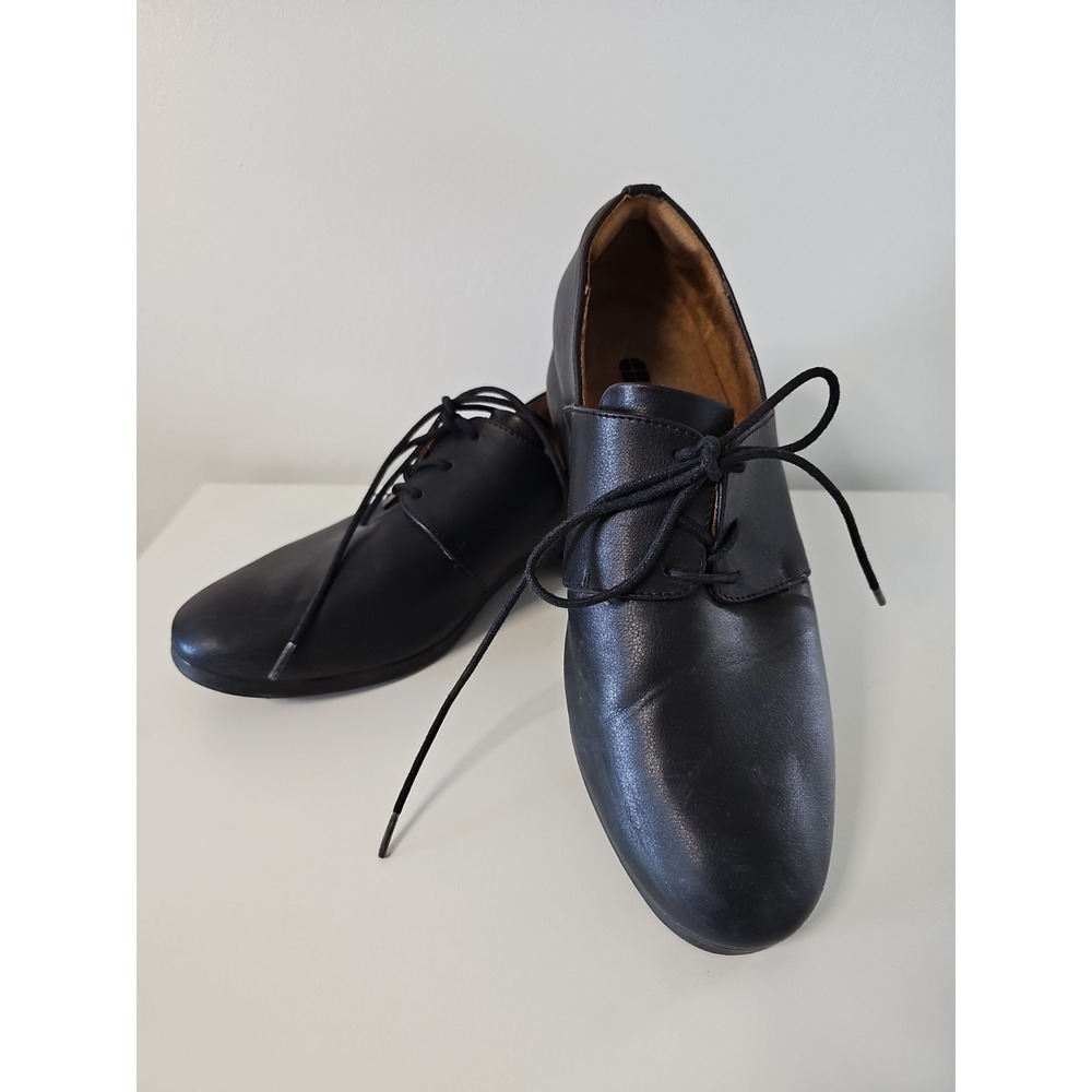 SHOES FOR CREWS Men's Brown Lace-Up Derby Dress Shoes Round Toe Rubber US 10
